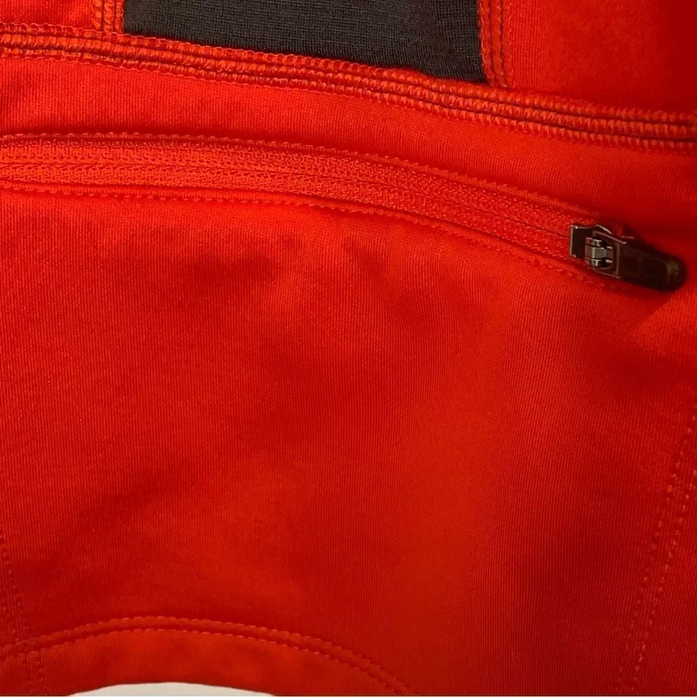 The North Face Mens Red Track Jacket Stretch Knit 1/2 Zip Pull Over Size Medium